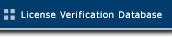 License Verifiction Database